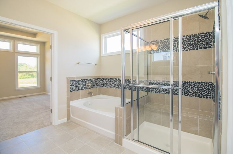 Compact Shower with Sliding Door